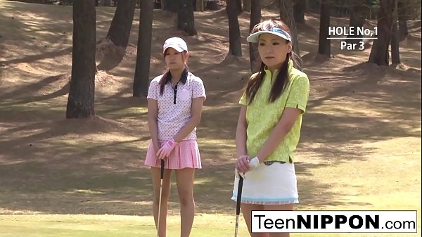 Teen golfer gets her pink pounded on the green!