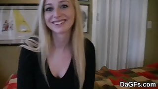 Innocent blonde schoolgirl gets fucked and facialized